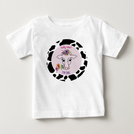 T-shirt Pour Bébé Sainte Vache 1er Anniversaire (Devant)