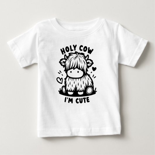 T-shirt Pour Bébé Sainte Vache Je Suis Mignonne pour Baby Bliss (Devant)