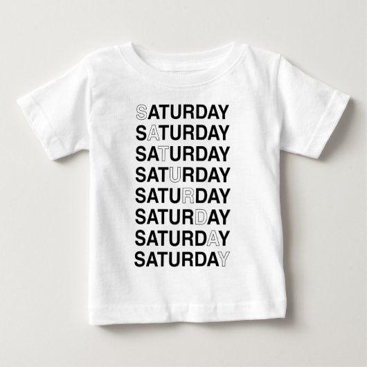 T-shirt Pour Bébé Samedi (Devant)