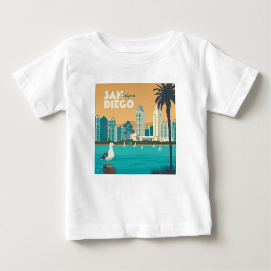 T-shirt Pour Bébé San Diego, Californie (Devant)