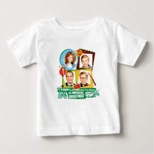 T-shirt Pour Bébé Sanglé Rouge, Deux Fêtes, Tous Noël Américain