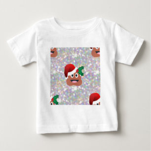 T-shirt Pour Bébé santa claus emoji