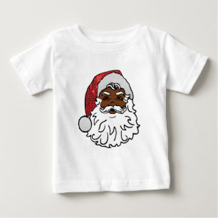 T-shirt Pour Bébé santa claus noir