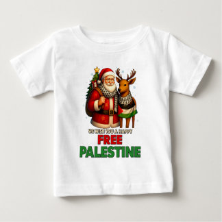T-shirt Pour Bébé Santa for Palestine – Christmas Peace
