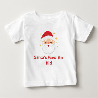 T-shirt Pour Bébé Santa’s Favorite Kid Cute Christmas Design for Kid