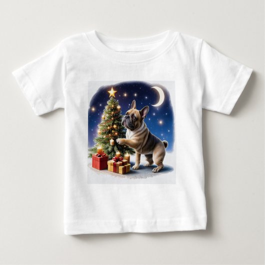 T-shirt Pour Bébé Sapin de Noël (Devant)