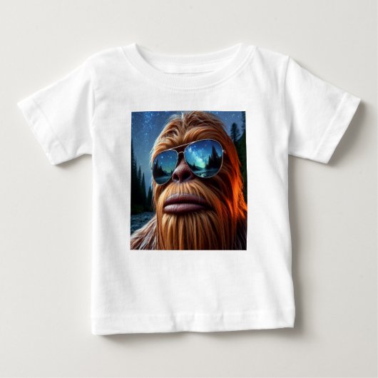 T-shirt Pour Bébé Sasquatch et les étoiles (Devant)