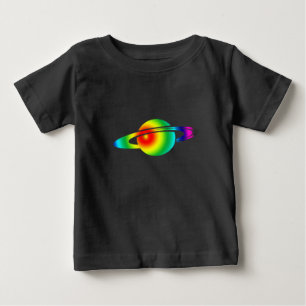 T-shirt Pour Bébé Saturn psychédélique