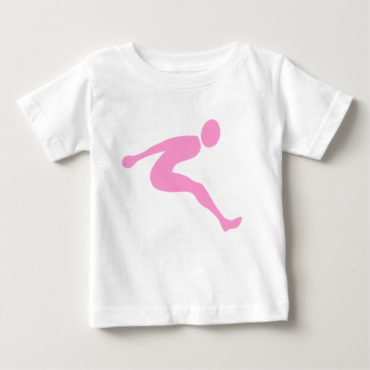 T-shirt Pour Bébé Saute longue - rose (Devant)