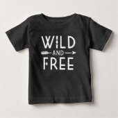 T-shirt Pour Bébé Sauvage et libre (Devant)