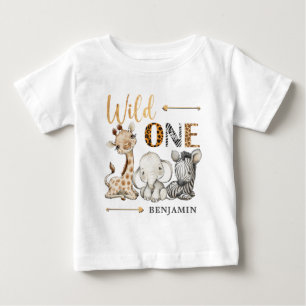 T-shirt Pour Bébé SAUVAGE PERSONNALISÉ UN Safari Premier bébé