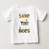 T-shirt Pour Bébé Sauvez les abeilles (anglais) (Devant)