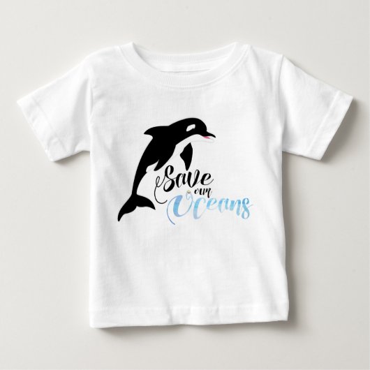 T-shirt Pour Bébé Sauvez nos océans (Devant)