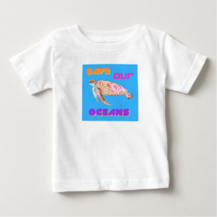 T-shirt Pour Bébé Sauvez notre tortue des océans