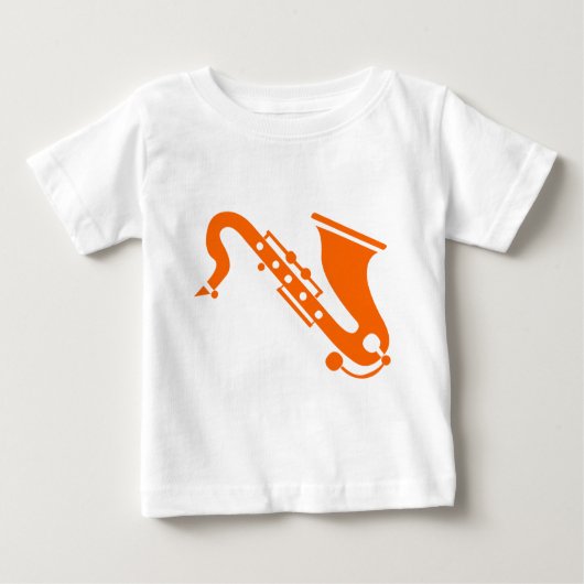 T-shirt Pour Bébé Saxophone - Orange (Devant)