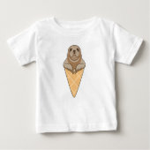 T-shirt Pour Bébé Sceau avec cône de crème glacée (Devant)