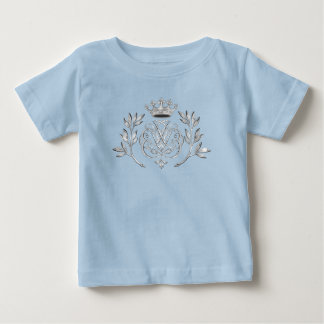 T-shirt Pour Bébé Sceau / Blason / Monogramme Bach en argent