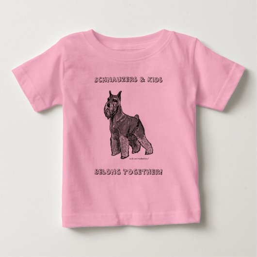 T-shirt Pour Bébé Schnauzer (Devant)