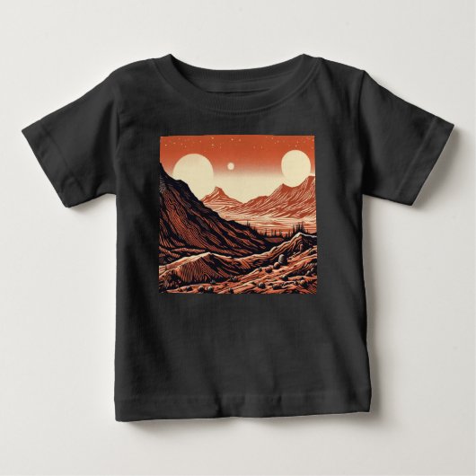 T-shirt Pour Bébé Sciage de paysage SF Mars 4 (Devant)