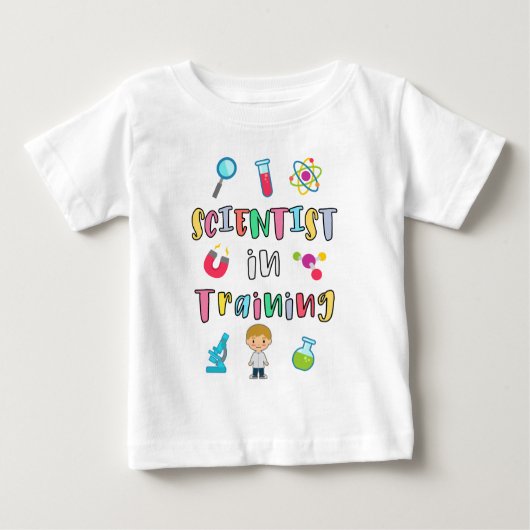 T-shirt Pour Bébé Scientist in Training for Young Scientists (Devant)