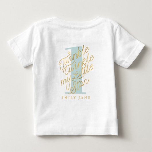 T-shirt Pour Bébé Scintillement de scintillement ma petite étoile (Dos)