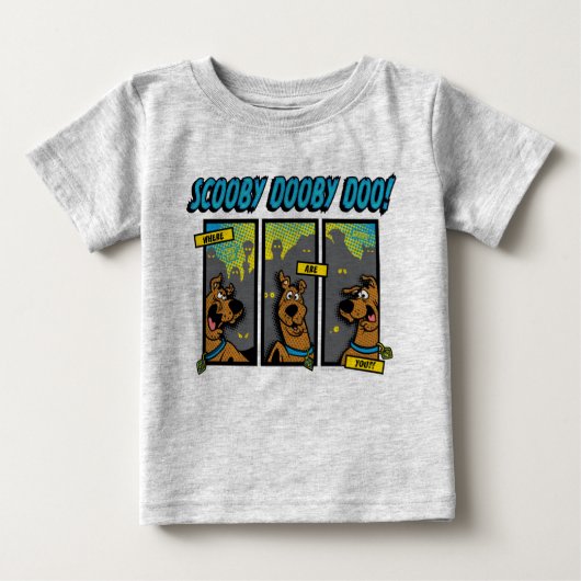 T-shirt Pour Bébé Scooby-Doo où êtes vous les panneaux comiques (Devant)