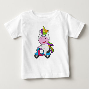 T-shirt Pour Bébé Scooter Unicorn