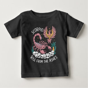 T-shirt Pour Bébé Scorpio Rising : Phoenix du Zodiaque