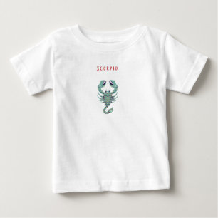 T-shirt Pour Bébé Scorpion rose, zodiaque, signe du zodiaque