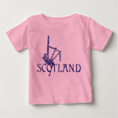 T-shirt Pour Bébé Scotland Bagpipes, Scotland Design (Devant)
