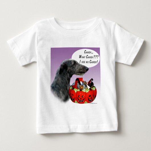 T-shirt Pour Bébé Scottish Deerhound Halloween Candy (Devant)