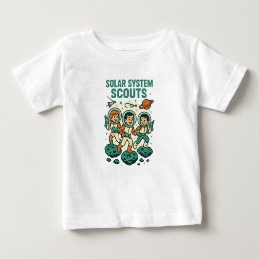T-shirt Pour Bébé Scouts du système solaire - Aventure parmi les éto (Devant)