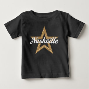 T-shirt Pour Bébé Script Nashville avec étoile (type blanc) bébé 