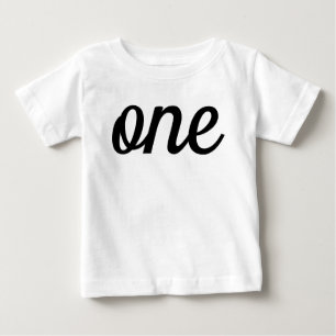 T-shirt Pour Bébé Script noir 1er anniversaire