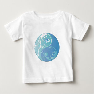 T-shirt Pour Bébé Scrolling Yin & Yang (Earth blues)