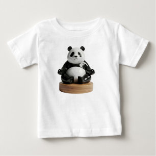 T-shirt Pour Bébé Sculpture de panda pour salon zen moderne