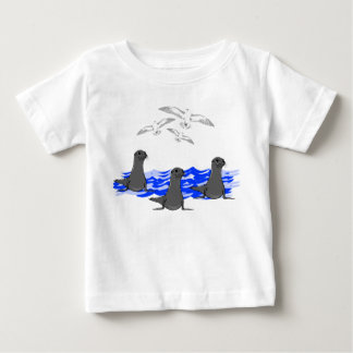 T-shirt Pour Bébé Sea Lions Ocean & Seagulls Toddler Tee