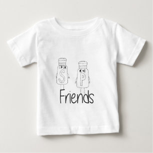 T-shirt Pour Bébé Sel amusant et poivre Shakers Best Friends Besties