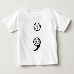 T-shirt Pour Bébé Semi-Colon Amour et support