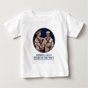 T-shirt Pour Bébé S'enrôler dans la marine américaine - Propagande d