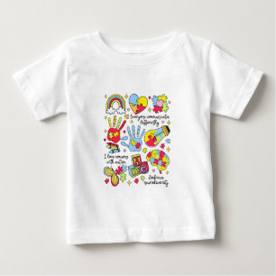 T-shirt Pour Bébé Sensibilisation sur l'autisme Embrasser la diversi