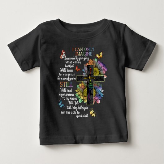 T-shirt Pour Bébé Sensibilisation sur l'autisme Je Ne Peux Imaginer  (Devant)