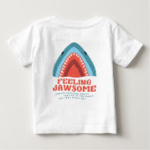 T-shirt Pour Bébé Sentez Jawsome Requin amusant Puns d'été (Dos)