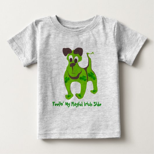 T-shirt Pour Bébé Sentez Mon Côté Irlandais Playant (Devant)
