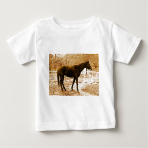 T-shirt Pour Bébé Sephia Pop Art Horse