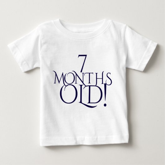 T-shirt Pour Bébé sept mois mignon bébé un morceau (Devant)