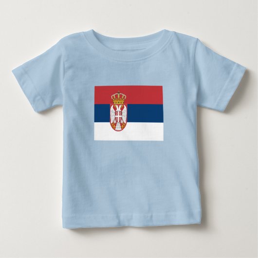 T-shirt Pour Bébé Serbia Flag (Devant)