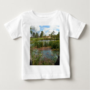 T-shirt Pour Bébé Sérénité tranquille : Une grenouille verte sur les