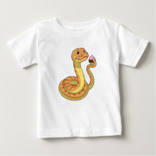 T-shirt Pour Bébé Serpent avec muffin