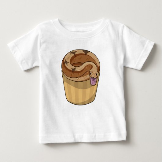 T-shirt Pour Bébé Serpent avec muffin (Devant)